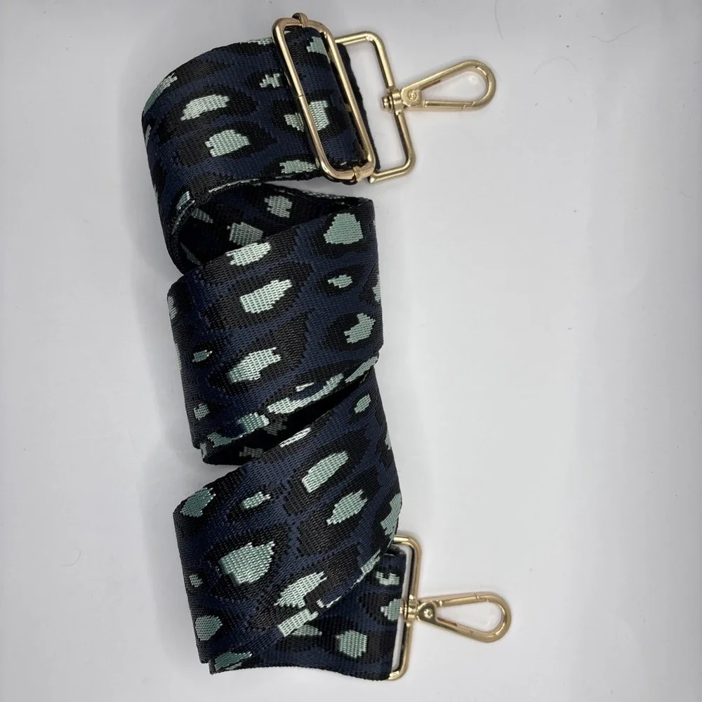 Blue Adjustable Replacement Purse Crossbody Strap w/Gold Hdwre - Picture 3 of 4